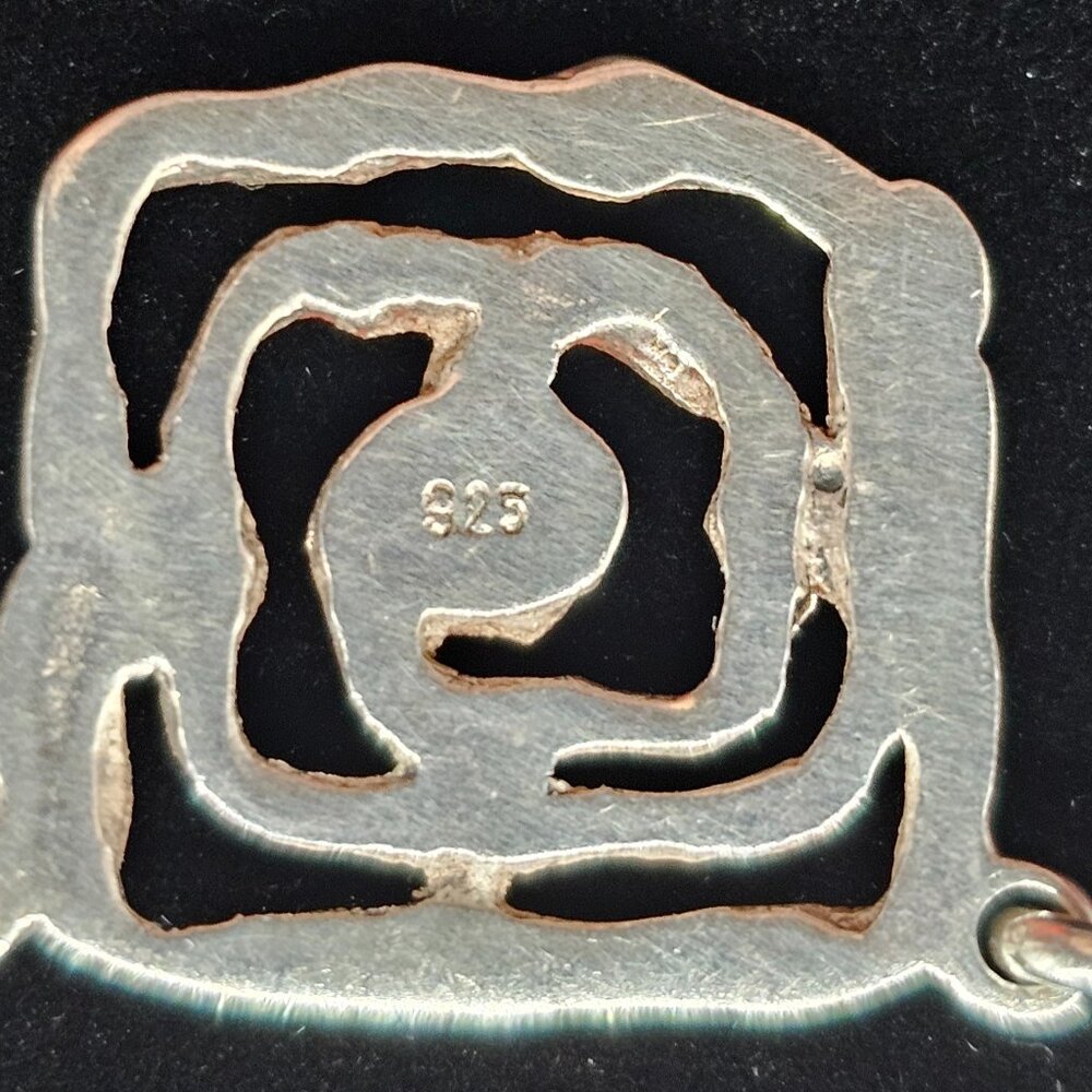 Sterling Silver 925 Modernist Rose Link Necklace 18” – 58g Statement Piece - Picture 6 of 8